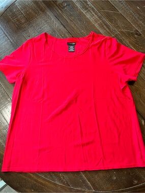 East 5th Vibrant Red Tee with Scoop Neck